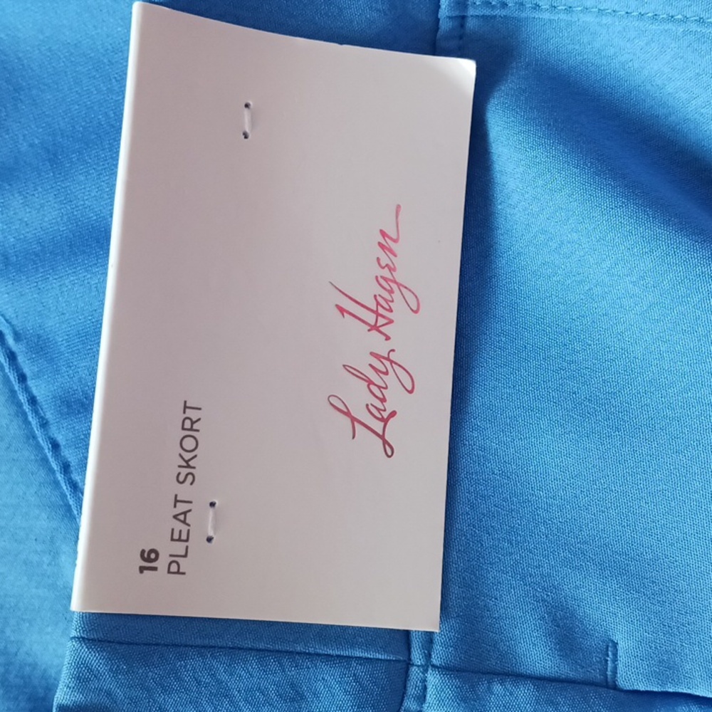 Lady Hagan Skort Pleated Golf Tennis Sport Shorts Skirt Blue Plus Size 16 - Picture 4 of 11